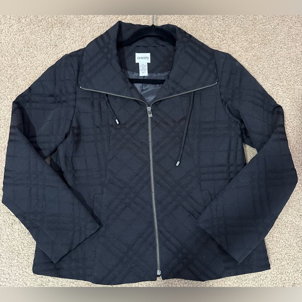 Chico's Black Textured Jacket